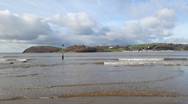 Looking over to Llansteffan